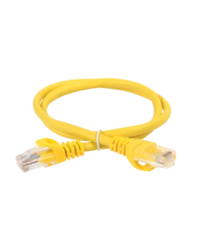 Шнур коммутационный (патч-корд), кат.5 UTP, 0,5м, жёлтый ITK (PC05-C5EU-05M) в Калуге Патчкорды (медные) Pintop.ru