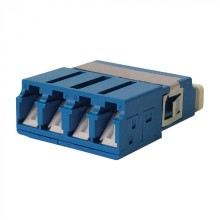 Адаптер оптический LC SM, со шторкой, корпус SC, квадро LANMASTER (LAN-4LCS/SH-AM-SM)