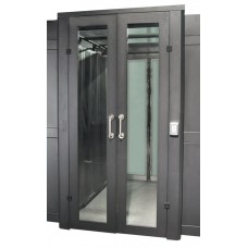 Дверь коридора развижная автоматическая 1200 мм для шкафов LANMASTER DCS 48U, стекло, key-card замок LANMASTER LAN-DC-SDRAL-48Ux12