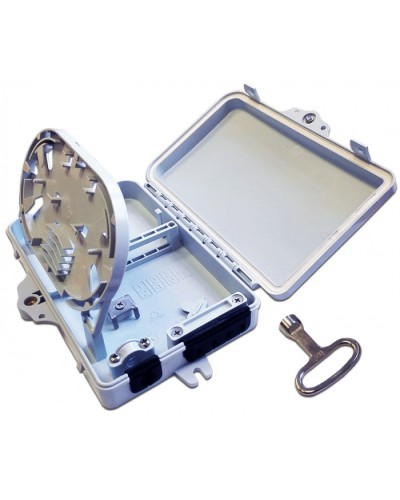 Бокс распределительный настенный на 4 волокна, наружной установки, IP65 LANMASTER LAN-FDB-FTTH04/OUT в Калуге Кросс оптический Pintop.ru