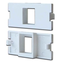 Вставка модульная на 1 кейстоун в розетку LAN-MB, белая LANMASTER LAN-MBP-1OK-WH