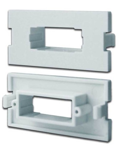 Вставка модульная под SC дуплексный адаптер в розетку LAN-MB, белая LANMASTER LAN-MBP-2SC-WH в Калуге Коннекторы Pintop.ru