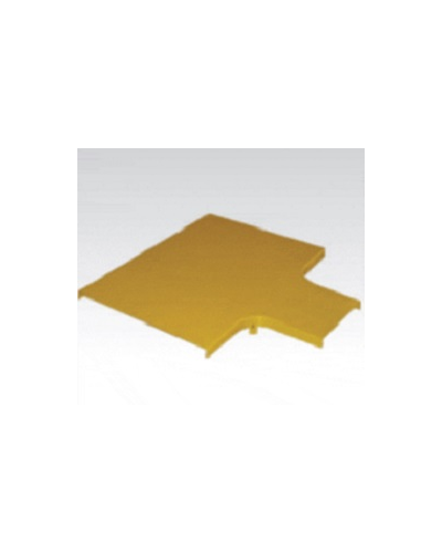 Крышка горизонтального отвода с лотка 240 мм на лоток 120 мм, желтая LANMASTER LAN-OT240-HT120C в Калуге Аксессуары для кабель-канала Pintop.ru