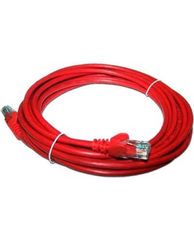 Патч-корд RJ45 - RJ45, 4 пары, UTP, категория 5е, 15 м, красный, LSZH LANMASTER LAN-PC45/U5E-15-RD в Калуге Патч-корды и пигтейлы Pintop.ru