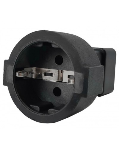 Адаптер переходной, розетка Schuko - вилка C20, 220В, 16А, черный LANMASTER (LAN-PPS/20-BK) в Калуге Проходные адаптеры и розетки оптические Pintop.ru