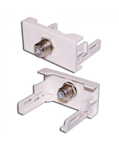 Вставка Mosaic 22.5x45 с RF-адаптером F-81, белая LANMASTER (LAN-WA-LP-RF-WH) в Калуге Коннекторы и разъемы Pintop.ru