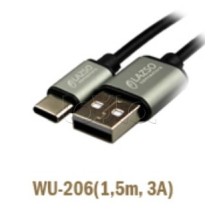 Кабель для передачи данных и зарядки LazsoWU-206(1,5m, 3А)