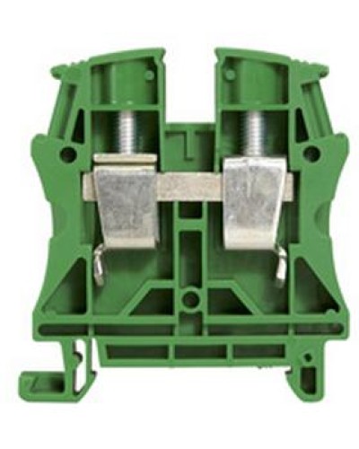 Клемма 16 мм2 однополюсная 1 вход/1 выход, шаг 12 мм, зеленая Viking Legrand 037198 в Калуге Клеммные колодки Pintop.ru