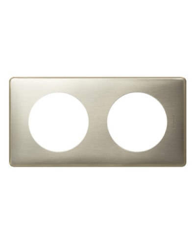 Рамка 2 поста титан Celiane Legrand 068902 в Калуге Аксессуары для кабель-канала Pintop.ru