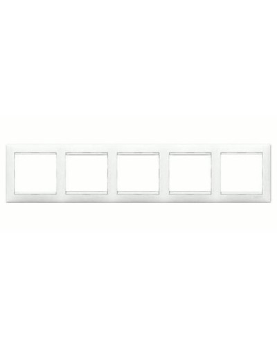 Рамка 5 постов горизонтальный монтаж белый Valena Legrand 774455 в Калуге Аксессуары для кабель-канала Pintop.ru