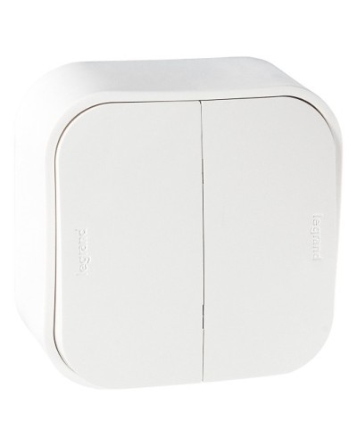 Выключатель двухклавишный Quteo Legrand (782202) в Калуге Аксессуары для кабель-канала Pintop.ru