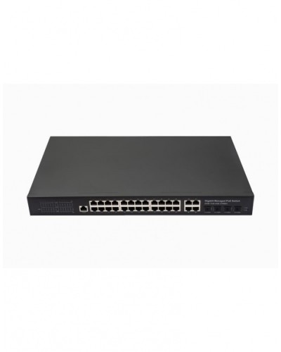 Управляемый L2 PoE коммутатор Gigabit Ethernet на 24 RJ45 PoE + 4 x GE Combo Uplink порта NST NS-SW-24G4G-PL в Калуге Коммутаторы Pintop.ru