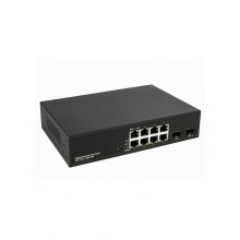 PoE коммутатор Gigabit Ethernet на 8 RJ45 + 2 SFP порта NST NS-SW-8G2G-P
