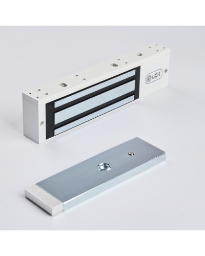 R-Lock RL-EM350-LSW - Электромагнитный замкок, 350кг, DC12/24B, цвет белый, RAL9016(белый), два датчика втроены в корпус замка: датчик Холла и магнито-контактный датчик в Калуге Электромагнитные замки Pintop.ru