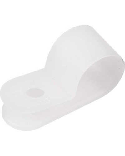 Кабельная скоба под винт 6 мм, белая, упаковка 50 шт. REXANT (07-4406) в Калуге Держатели, клипсы, скобы Pintop.ru