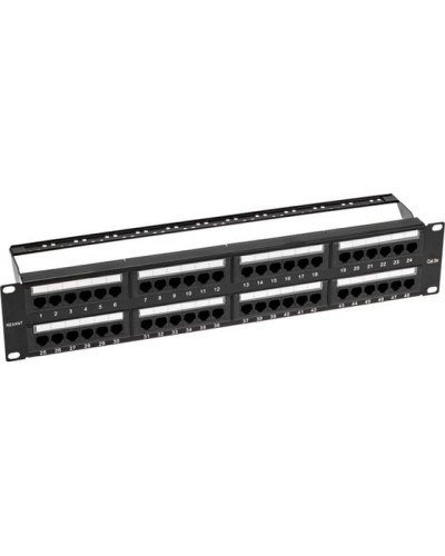 Панель коммутационная с кабельными органайзерами 19, 2U, 48 портов, UTP, RJ-45, CAT 5e REXANT PRO (02-0032) в Калуге Аксессуары для стоек и шкафов Pintop.ru