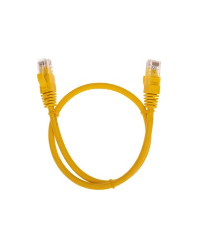 Патч-корд U/UTP, CAT 6, RJ45-RJ45, 26AWG, LSZH, желтый, 0,5м REXANT 02-0295-05 в Калуге Патчкорды (медные) Pintop.ru