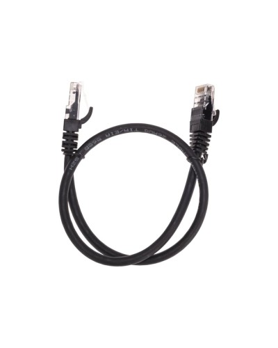 Патч-корд U/UTP, CAT 6, RJ45-RJ45, 26AWG, LSZH, черный, 0,5м REXANT 02-0292-05 в Калуге Патчкорды (медные) Pintop.ru