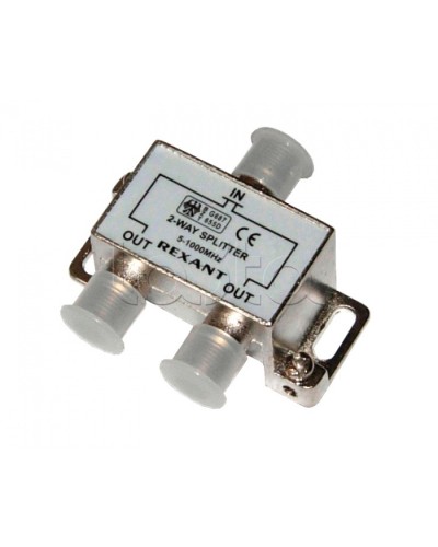 Делитель телевизионный ТВх2 под F разъём 5-1000 МГц (10шт/уп) REXANT 05-6001 в Калуге Системы видеонаблюдения Pintop.ru