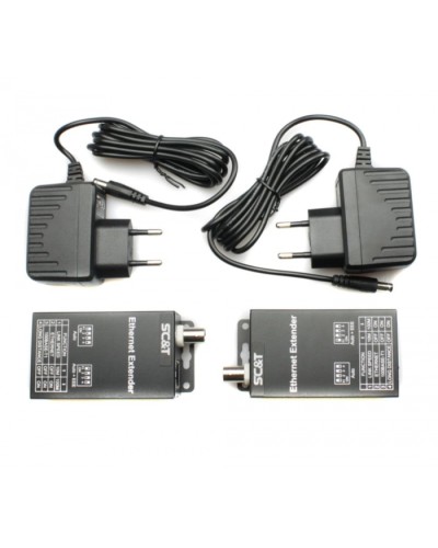 Комплект удлинителей Ethernet по коаксиальному кабелю до 1000м SC&T IP09CK в Калуге Видеоусилители, Модуляторы, Делители Pintop.ru