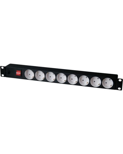 Блок розеток 1U, 8 розеток Schuko с фильтром TLK TLK-RS08MF1-BK в Калуге Блоки розеток Pintop.ru