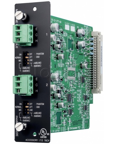 Модуль микрофонных / линейных входов (моно, 20 бит) TOA D-922E в Калуге Системы оповещения и трансляции TOA Pintop.ru