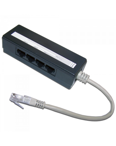 Сплиттер 1 на 4 RJ-45 TWT (TWT-4U1) в Калуге Проходные адаптеры RJ-45 и разветвители Pintop.ru