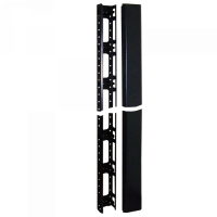 Кабельный органайзер вертикальный, 42U, металл, 2 шт., черный TWT (TWT-CBB-ORG42U)