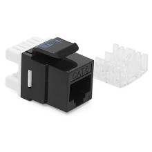 Вставка Keystone RJ-45, категория 6, черная, 180 градусов TWT-OK45UTP/6-BK