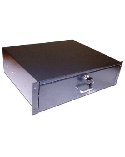 Ящик выдвижной 19, с замком, 3U, черный TWT TWT-CB-DRW-3U в Калуге Аксессуары для стоек и шкафов Pintop.ru