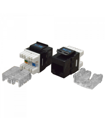 Модуль Keystone RJ45, Cat.6, UTP, 180 градусов, черный TWT (TWT-OK45UTP180/6-BK) в Калуге Модули Keystone Pintop.ru