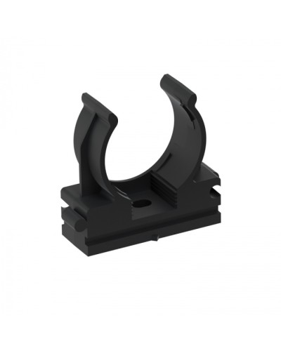 CFQ25 Держатель (клипса) для труб, для монтажного пистолета D25мм, цвет чёрный (10шт) Экопласт (41525-10BL) в Калуге Держатели, клипсы, скобы Pintop.ru