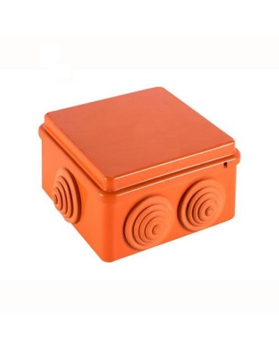 JBS100 Коробка огн. E110, о/п 100х100х55мм, без галогена, 6 вых., IP55, 10P, (0,15-2,5 мм2), цвет оранж. Экопласт (43427HF) в Калуге Распределительные коробки Pintop.ru