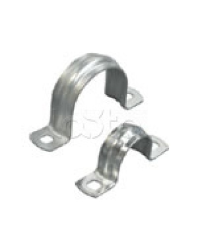 Скоба оцинкованная с двумя отверстиями для трубы D25мм, м.о.8,5-6,0мм (1уп=100шт) Экопласт (43625P) в Калуге Держатели, клипсы, скобы Pintop.ru