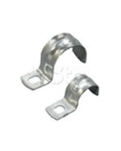 Скоба оцинкованная с одним отверстием для трубы D25мм, м.о. 8,5-6,0мм (1уп=100шт) Экопласт (43725P) в Калуге Держатели, клипсы, скобы Pintop.ru