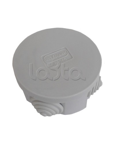 Коробка распределительная о/п с крышкой D65х35 мм, 4 вых., без галогена Экопласт 44004HF в Калуге Распределительные коробки Pintop.ru