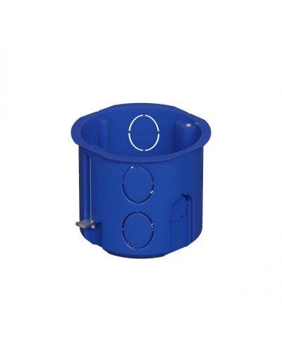 Коробка установочная для г/к D68x62мм с металл. лапками, без галогена, цвет синий IP20 Экопласт (44665HF) в Калуге Распределительные коробки Pintop.ru