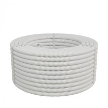 Труба ПП HF-FR гофрир. тяжелая, с зондом, без галогена, ПЛЛЭкопласт (61116HFR-W) - Труба ПП HF-FR гофрир. тяжелая, с зондом, без галогена, ПЛЛ диам.16мм ПВ-0 (100м) цвет белый 1 палл.=3800мЭкопласт