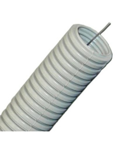 Труба гофрированная ПП тяжелая диам 32 мм, с зондом, без галогена, трудногорючая Экопласт 61132HFR в Калуге Труба (ОКЛ) Экопласт Pintop.ru