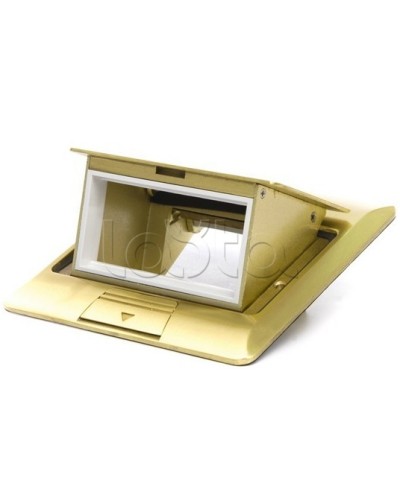 Люк в пол на 1.5 модуля (45х45мм), латунь Экопласт 70016 в Калуге Системы лючков и колонн Pintop.ru