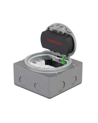 LUK/1,5AL66 Люк в пол на 1,5 поста (45х45мм), с суппортом и коробкой, сталь IP66 (70031) в Калуге Системы лючков и колонн Pintop.ru