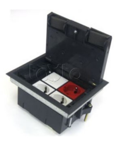 Люк в пол на 4 модуля (45х45 мм), с суппортом и коробкой, стальной Экопласт 70040 в Калуге Системы лючков и колонн Pintop.ru