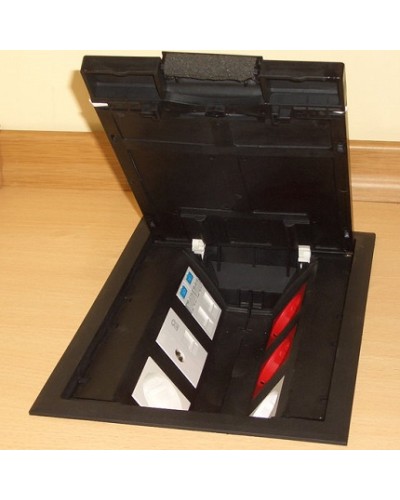 Люк в пол на 6 модулей (45х45мм) с суппортом и коробкой, пластик Экопласт 70062 в Калуге Системы лючков и колонн Pintop.ru