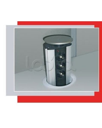 Блок розеточный настольный, 3 розетки (45х45мм) Экопласт 70303 в Калуге Блоки розеток Pintop.ru