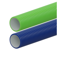 Вентиляционная труба гибкая двустенная для воздуховода (ПНД), антистатическая и антибактериальная D110мм, цвет фиолетовый (1шт=50м) Экопласт (803110VT)