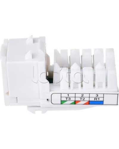 Механизм розетки телефонной (6 контактов) RJ-12 LK45 (Экопласт) (855600) в Калуге Розетки компьютерные и телефонные Pintop.ru