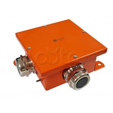 Экопласт SMB165 Коробка металл, огн. E-110,о/п 164х164х65, IP66, 9Р, (1,5-10 мм2), оранж.