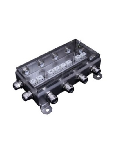 Коробка монтажная огнестойкая Гефест КМ-О (16к*6,0)-IP66 1224нерж, 12 вводов 123х240х60 в Калуге Распределительные коробки Pintop.ru