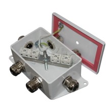 Коробка монтажная огнестойкая Гефест КМ-О (6к)-IP66-d, два ввода 120х80х68