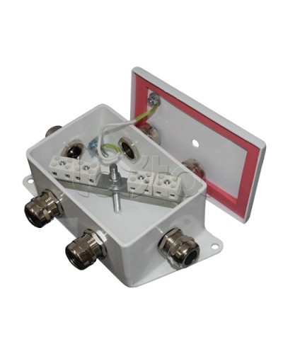 Коробка монтажная огнестойкая Гефест КМ-О (8к)-IP66-d, два ввода 120х80х68 в Калуге Распределительные коробки Pintop.ru